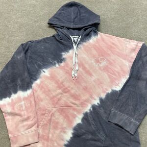 Ivory Ella Men's Tie-Dye Hoodie - Pink and Navy